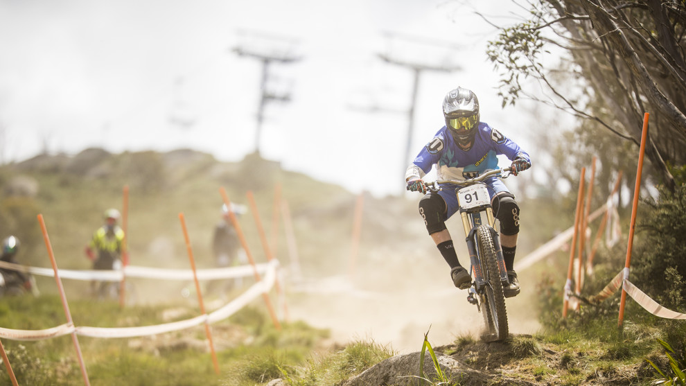 Downhill action in Thredbo, photo by Tim Bardsley-Smith